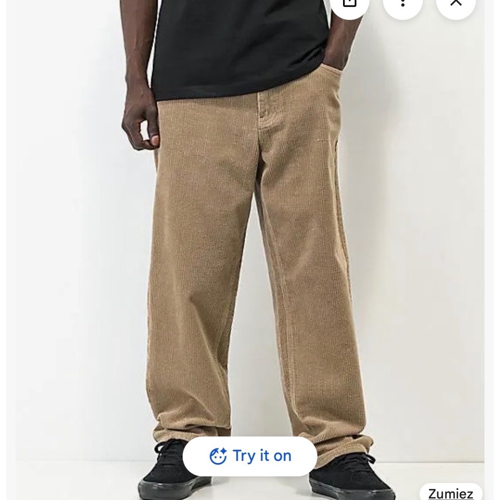 CCS Standard Plus Corduroy Pants Mens 32x32 Tan Khaki Relaxed Straight Skate211